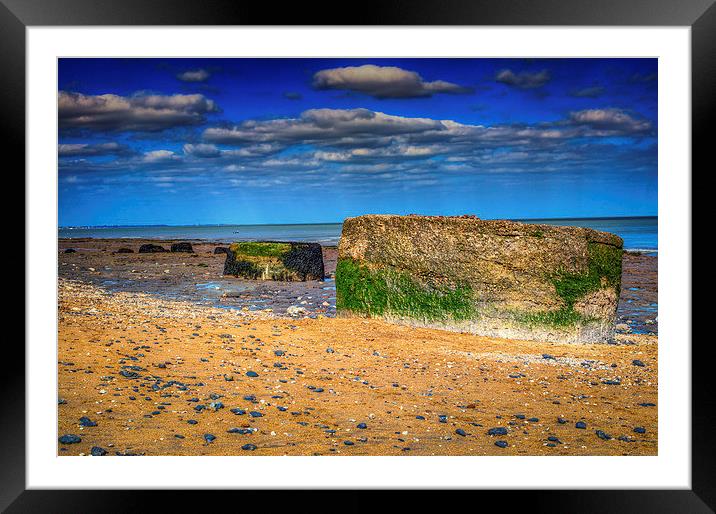 Stone Soldiers Guarding the Coast Framed Mounted Print by matthew  mallett