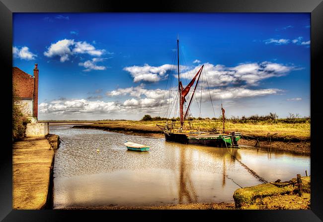 Big and Small Moored Up Framed Print by matthew  mallett