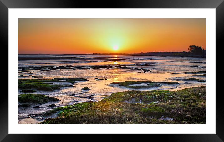 Warm Sunrise Near the Coast Framed Mounted Print by matthew  mallett