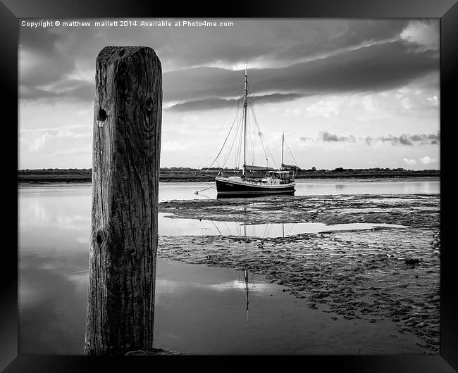 Looking out towards the Boat Framed Print by matthew  mallett