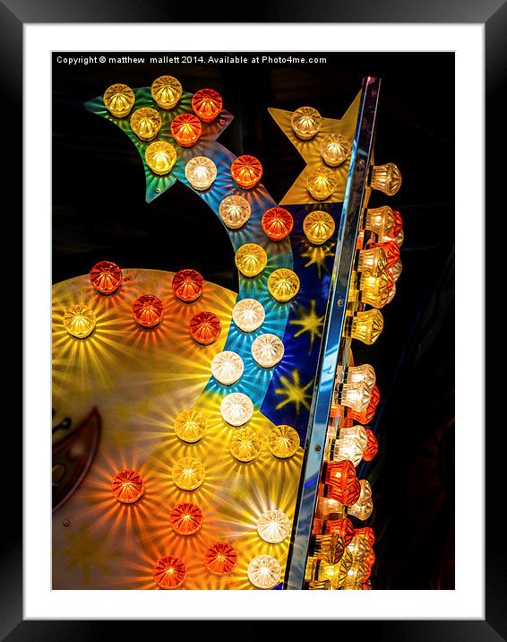 Light and Colour Fairground 1 Framed Mounted Print by matthew  mallett