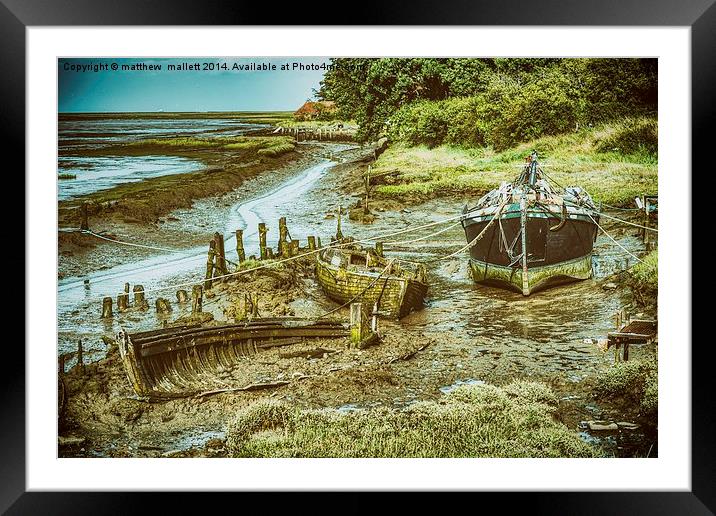  The Quay and a new boat Framed Mounted Print by matthew  mallett