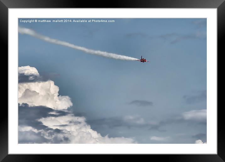  Red Arrow Accelerating Downwards Framed Mounted Print by matthew  mallett