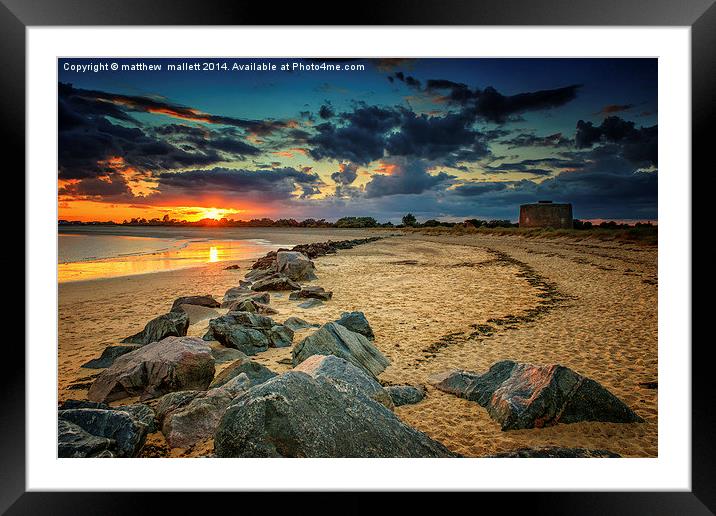  Clacton Beach from the Rocks Framed Mounted Print by matthew  mallett