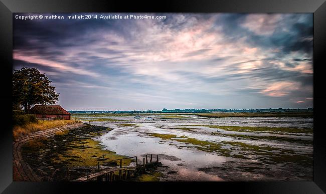  Landermere Quay after the sunset Framed Print by matthew  mallett