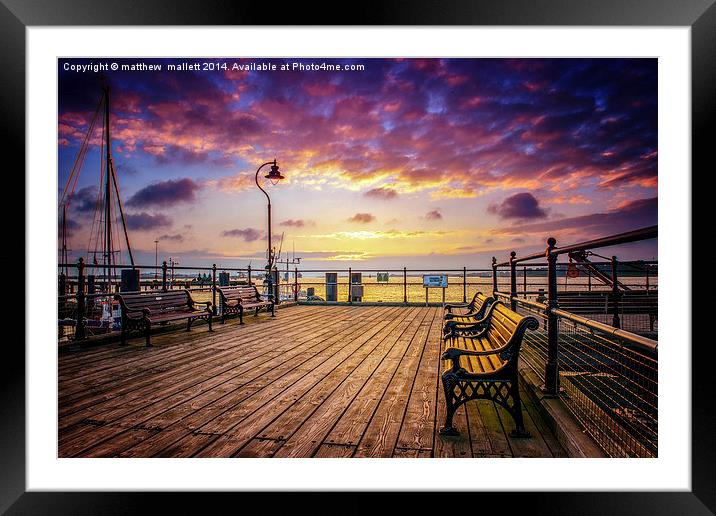  Halfpenny Pier at sunset Framed Mounted Print by matthew  mallett