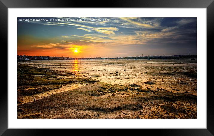  Mistley/Manningtree at Low Tide Framed Mounted Print by matthew  mallett