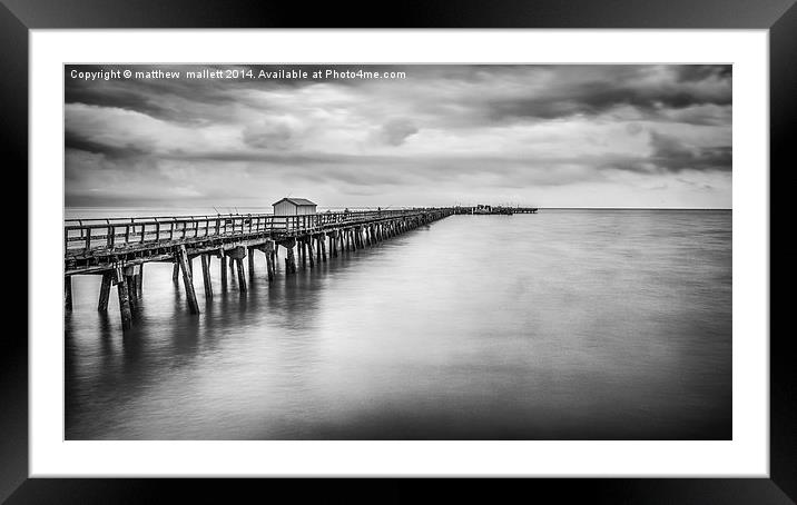 The Pier that goes on and on Framed Mounted Print by matthew  mallett