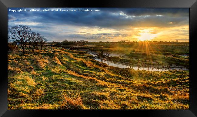  Sunrise on the Winter Solstice 2014 Framed Print by matthew  mallett