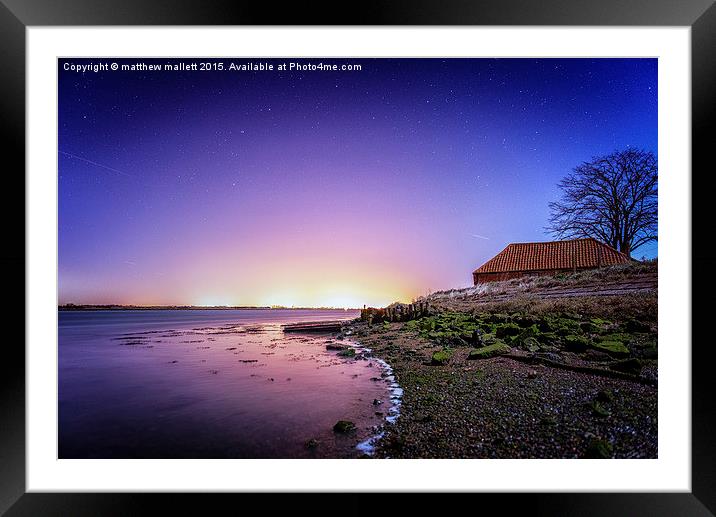  Landermere By Starlight Framed Mounted Print by matthew  mallett