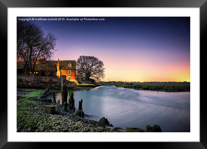  Landermere Quay Starlight 2 Framed Mounted Print by matthew  mallett