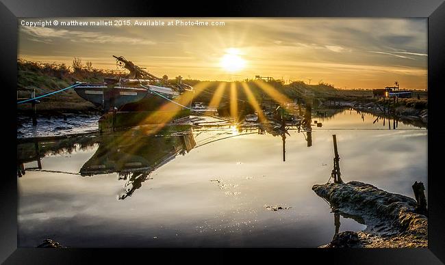  The boats of Landermere Quay Framed Print by matthew  mallett