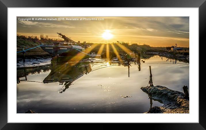  The boats of Landermere Quay Framed Mounted Print by matthew  mallett