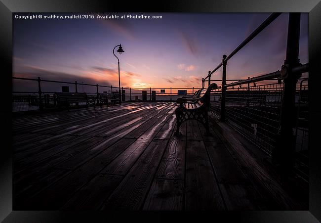  Halfpenny Pier After the Rain Framed Print by matthew  mallett