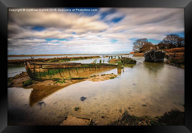  Last Resting Place For Boats Framed Print by matthew  mallett