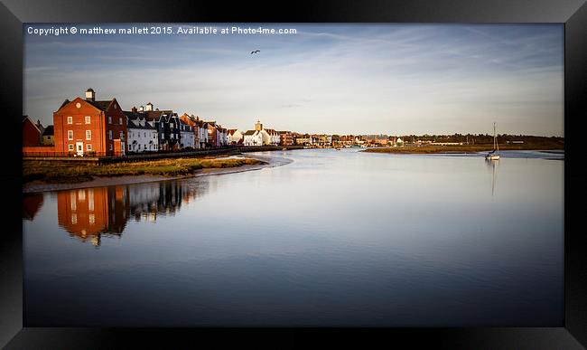  Peaceful Spring Sunset at Wivenhoe Framed Print by matthew  mallett
