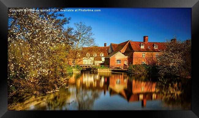 Flatford Mill Glistens on a Sunny April Day  Framed Print by matthew  mallett