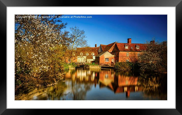 Flatford Mill Glistens on a Sunny April Day  Framed Mounted Print by matthew  mallett
