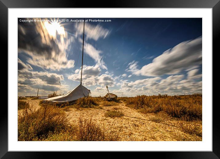  Static Boats Moving Sky 2 Framed Mounted Print by matthew  mallett