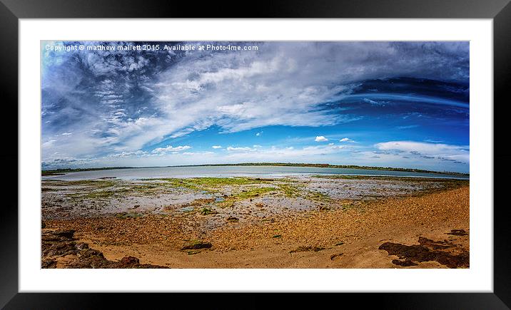  Wrabness to Holbrook Fish Eye Look Framed Mounted Print by matthew  mallett