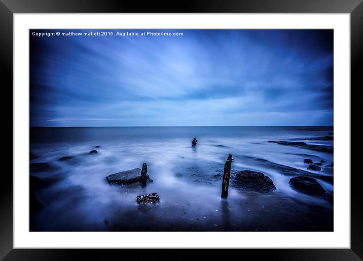  Blue Sea Blue Sky Framed Mounted Print by matthew  mallett