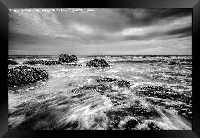  Incoming Tide At The Naze Framed Print by matthew  mallett