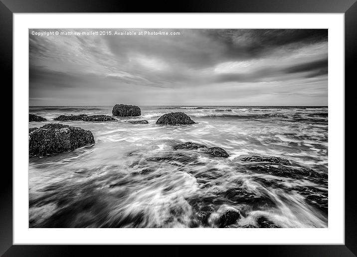  Incoming Tide At The Naze Framed Mounted Print by matthew  mallett