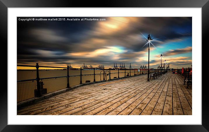  Evening Time At Halfpenny Pier Framed Mounted Print by matthew  mallett