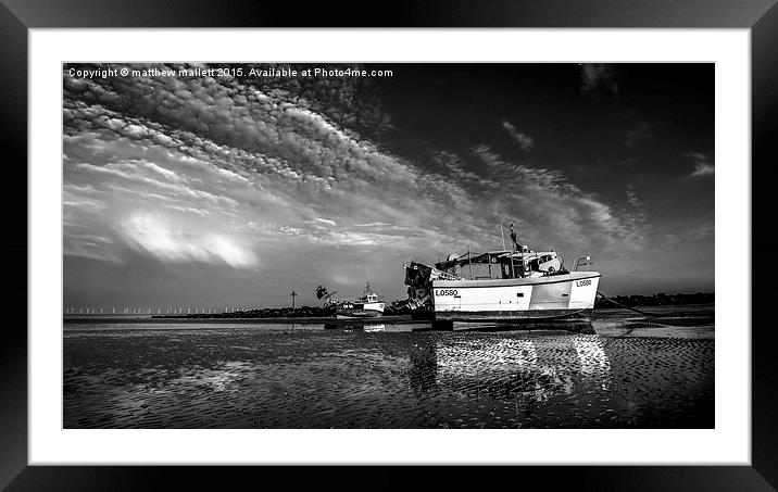  Resting At Low Tide Framed Mounted Print by matthew  mallett