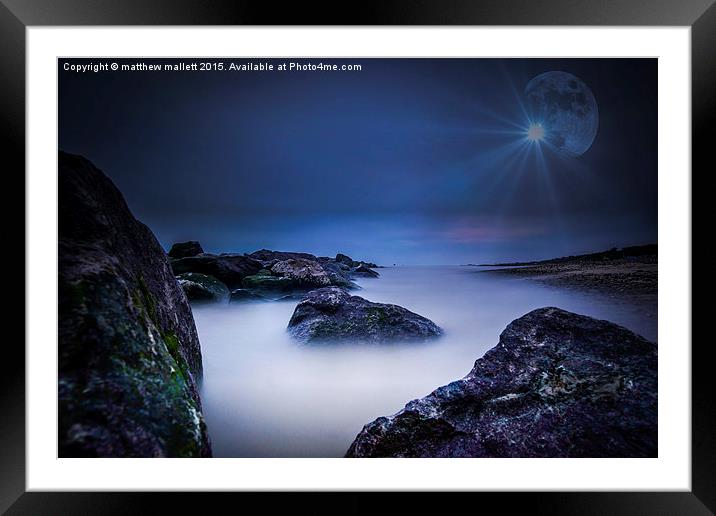  The Moon Shines Down Upon The Earth Framed Mounted Print by matthew  mallett