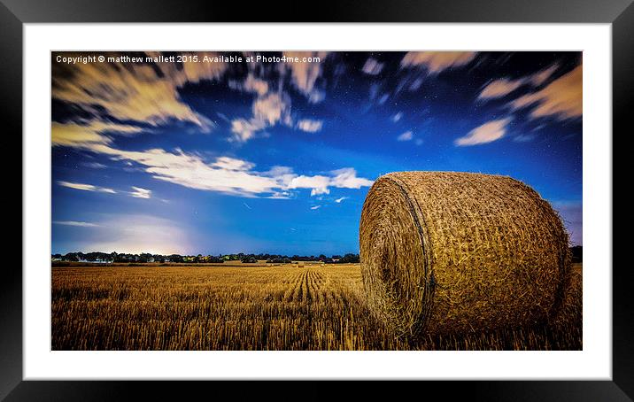 Night Time Shine In Beaumont  Framed Mounted Print by matthew  mallett
