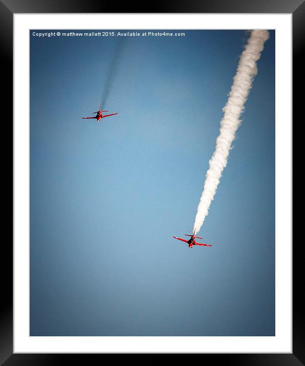  Incoming Red Arrows Framed Mounted Print by matthew  mallett