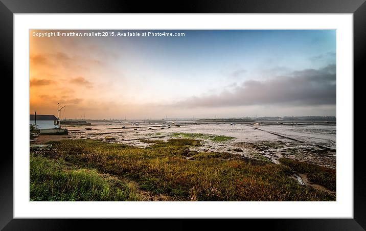  Battle Of Fog and Sunset at Manningtree Framed Mounted Print by matthew  mallett