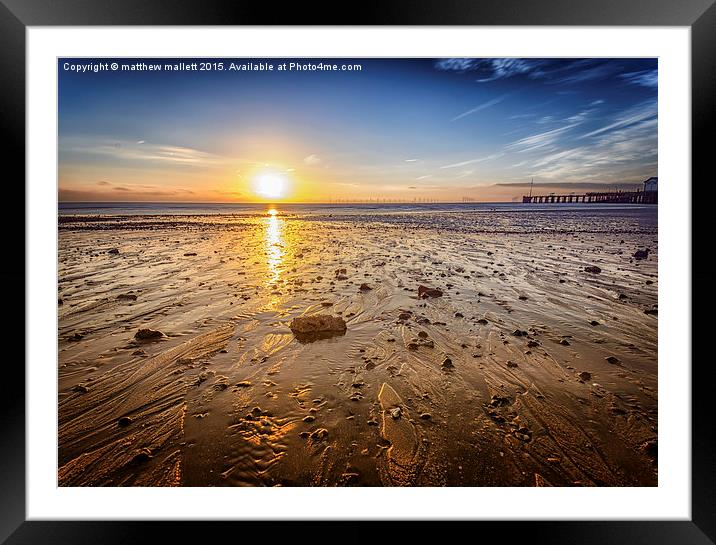 Essex Coast Sunrise  Framed Mounted Print by matthew  mallett