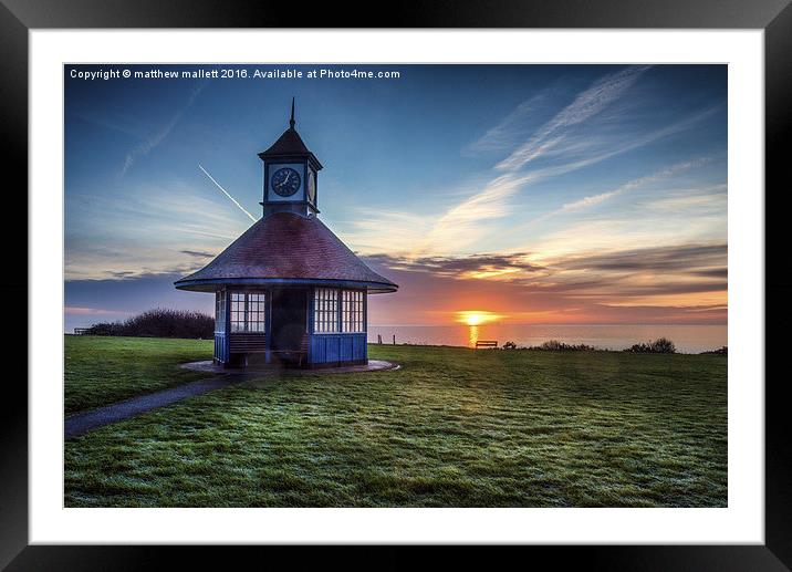  New Year 2016 Frinton on Sea Sunrise Framed Mounted Print by matthew  mallett