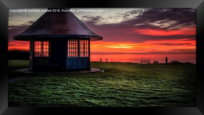  Looking Out New Years Day 2016 Frinton Framed Print by matthew  mallett
