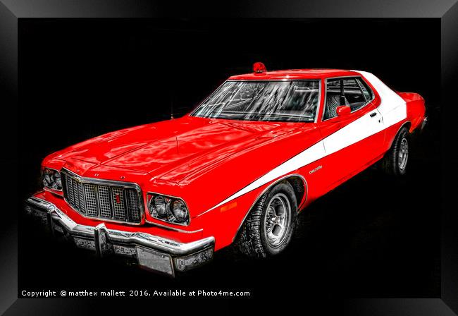 Ford Gran Torino  Framed Print by matthew  mallett