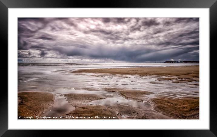 Cloudy With Showers Walton On Naze Framed Mounted Print by matthew  mallett