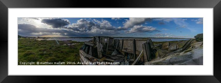 Manningtree Essex Front Panorama Framed Mounted Print by matthew  mallett