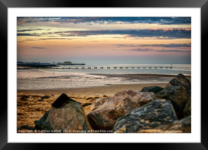 Clacton On Sea A May 2016 Sunset  Framed Mounted Print by matthew  mallett