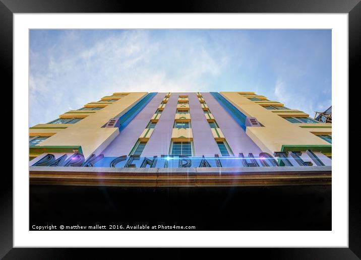 Miami Art Deco  Framed Mounted Print by matthew  mallett