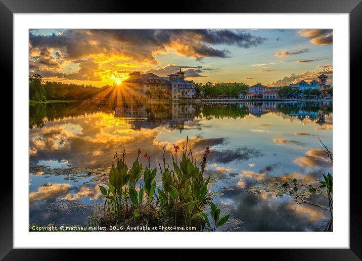 Celebration Orlando Sunset Heaven Framed Mounted Print by matthew  mallett