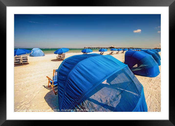 Clearwater Beach A New Day Framed Mounted Print by matthew  mallett
