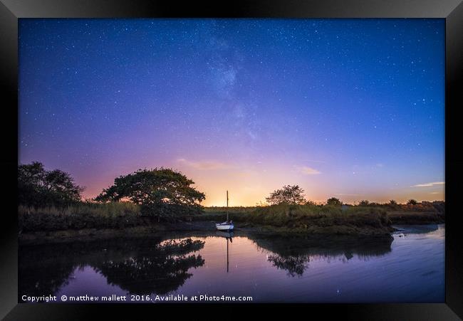 Starlight View of Beaumont Quay Framed Print by matthew  mallett