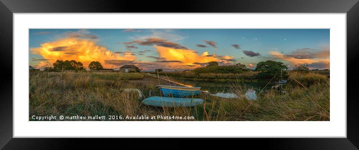 Sunset Storms And Half moon in Beaumont Framed Mounted Print by matthew  mallett