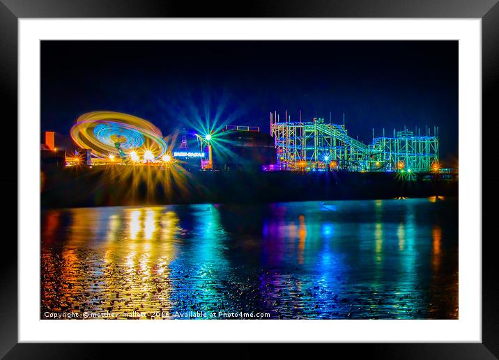 Fun and Colour On Clacton Pier Framed Mounted Print by matthew  mallett