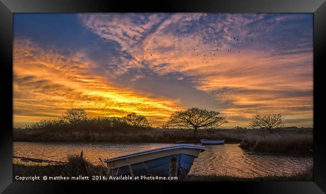 Beaumont Quay Christmas Sunrise Framed Print by matthew  mallett