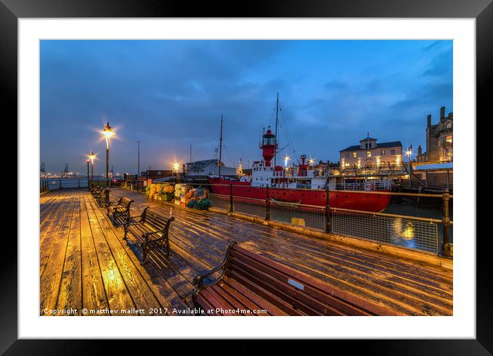 Halfpenny Pier Harwich New Years 2016 Framed Mounted Print by matthew  mallett