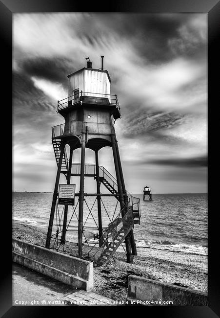 Dovercourt High And Low Light Framed Print by matthew  mallett