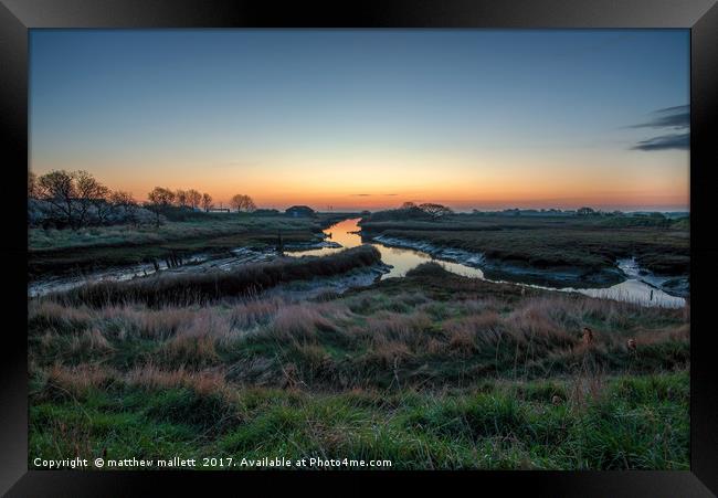 Golden Hour Colour At Beaumont Quay Framed Print by matthew  mallett